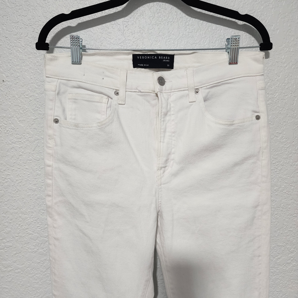 Veronica Beard White Flare Jeans Size 30 - Picture 4 of 10
